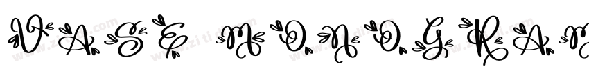 vase monogram字体转换